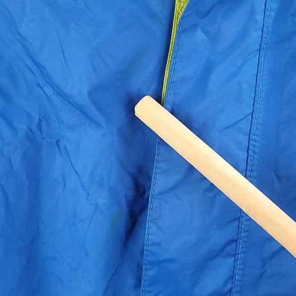 The North Face Hyvent Jacket Blue Lime Green Boys Large Hoodie Full Zip Pockets - Picture 12 of 16